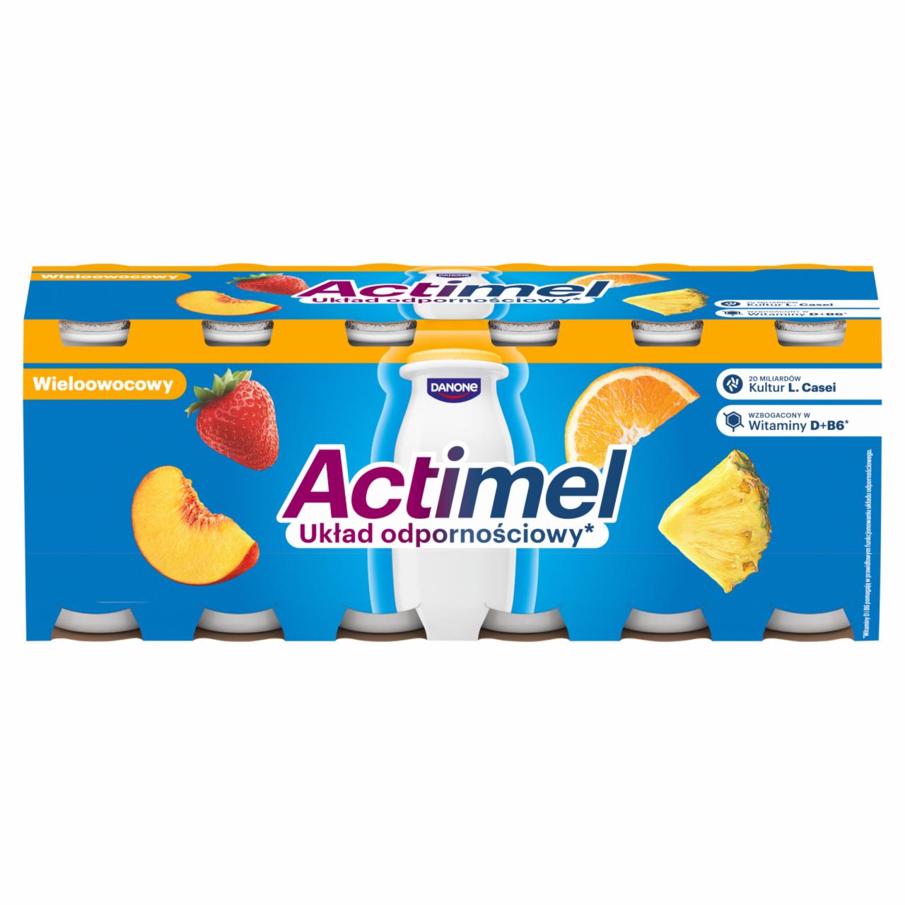 Zdjęcia - Actimel Napój jogurtowy o smaku wieloowocowym 1,2 kg (12 x 100 g)