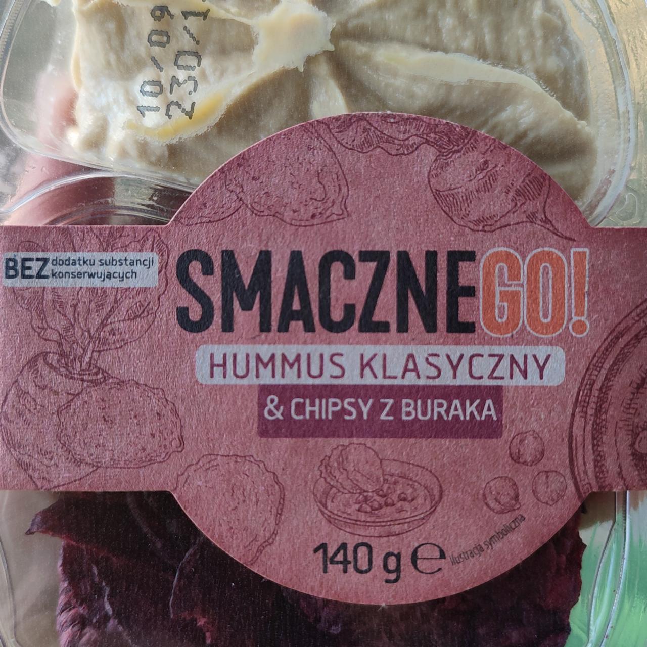 Zdjęcia - Hummus klasyczny & chipsy z buraka SmaczneGo!