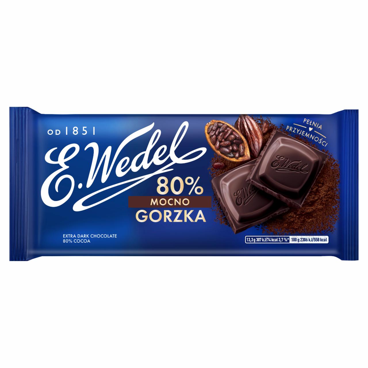 Zdjęcia - E. Wedel Czekolada mocno gorzka 80 % 80 g