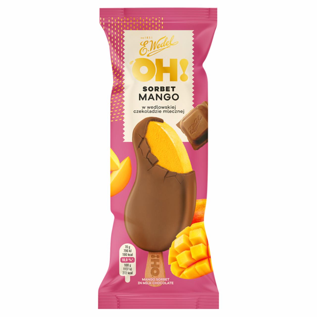 Zdjęcia - E. Wedel Sorbet mango w wedlowskiej czekoladzie mlecznej 90 ml