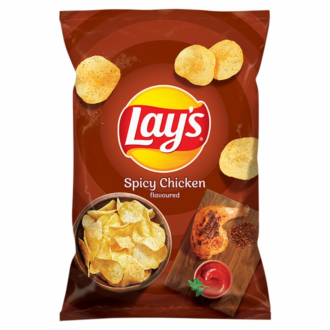 Zdjęcia - Lay's Chipsy ziemniaczane o smaku pikantnego kurczaka 130 g