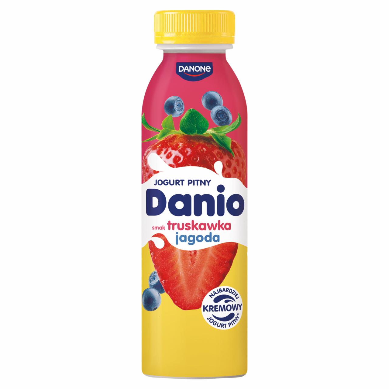 Zdjęcia - Danio Jogurt pitny smak truskawka jagoda 270 g 