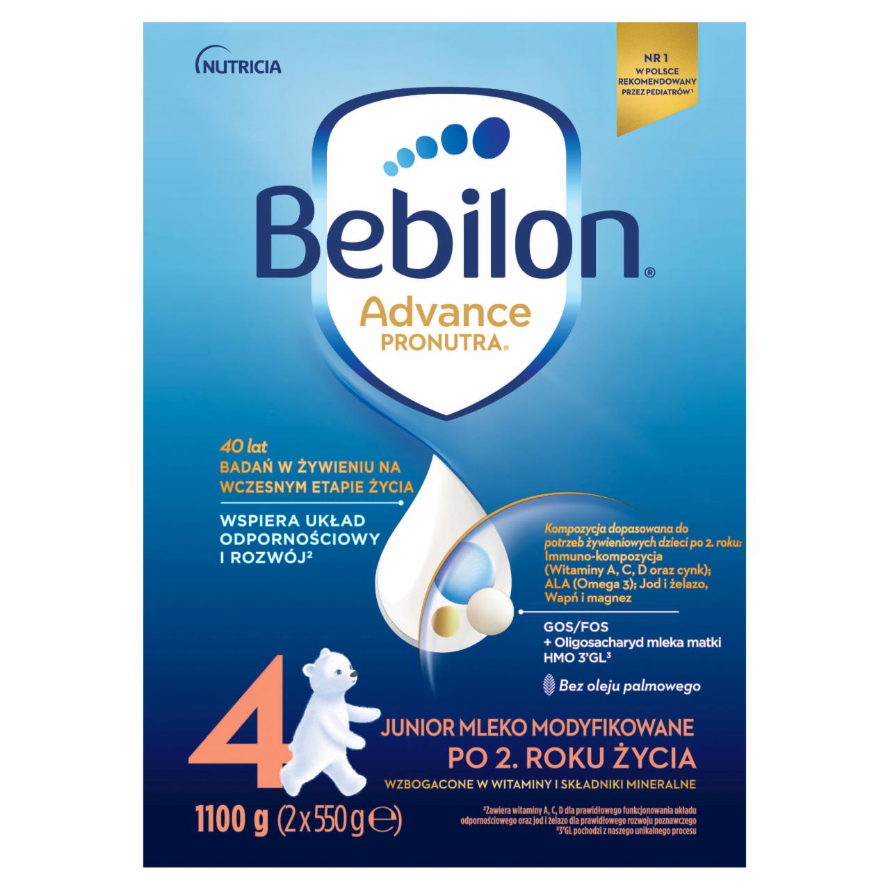 Zdjęcia - Bebilon 4 Pronutra-Advance Junior Mleko modyfikowane po 2. roku 1100 g (2 x 550 g)