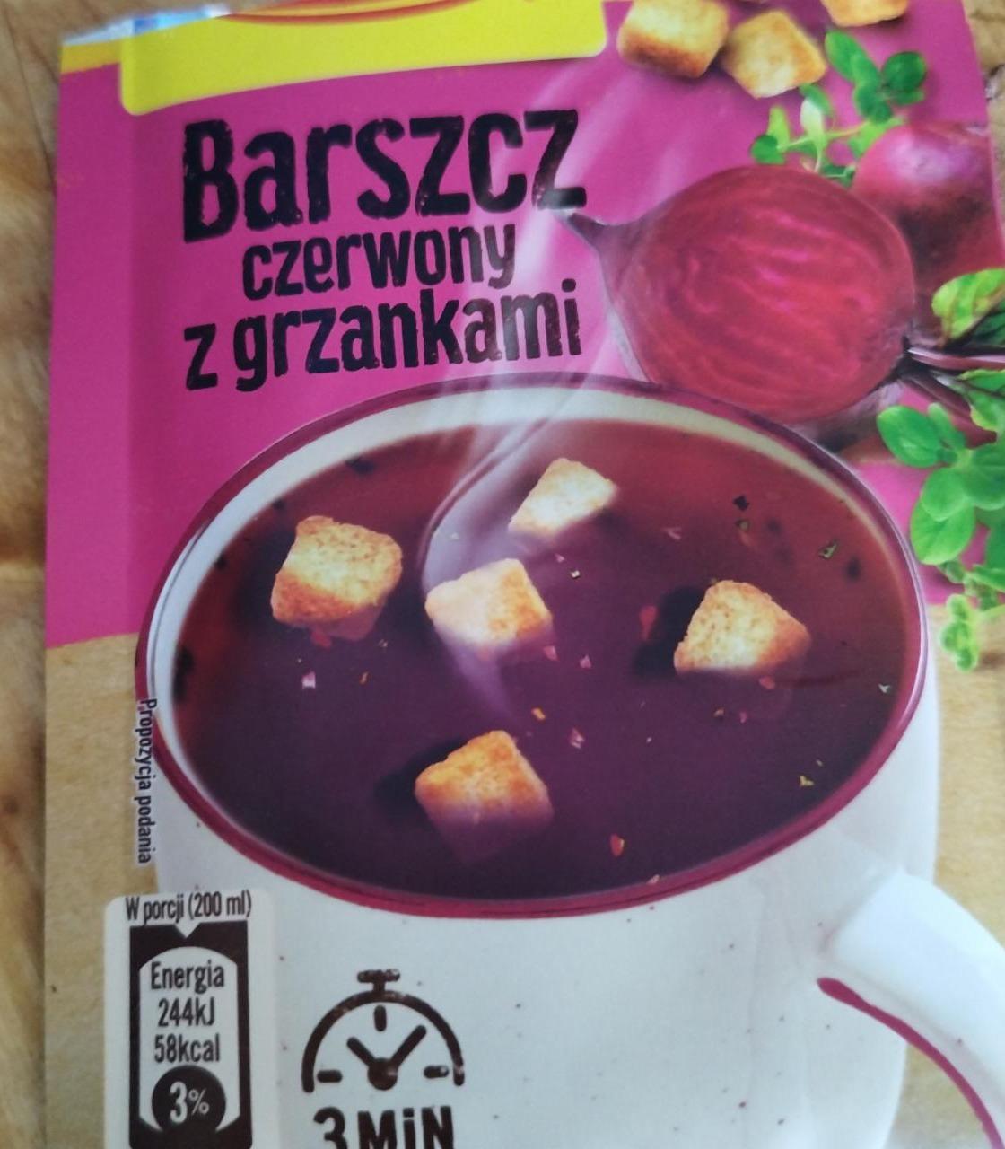 Zdjęcia - Barszcz czerwony z grzankami Winiary