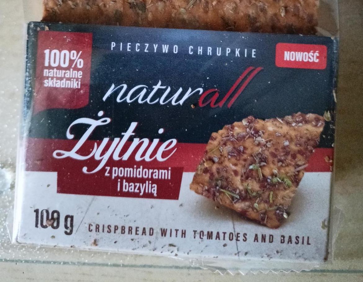 Zdjęcia - Pieczywo chrupkie żytnie z pomidorami i bazylią Naturall