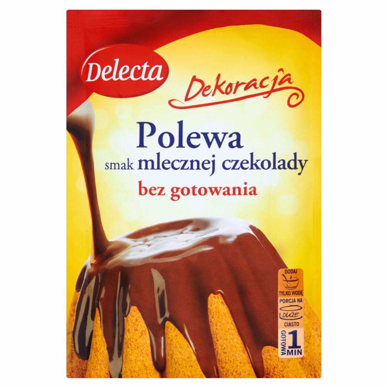 Zdjęcia - Delecta Polewa smak mlecznej czekolady 80 g