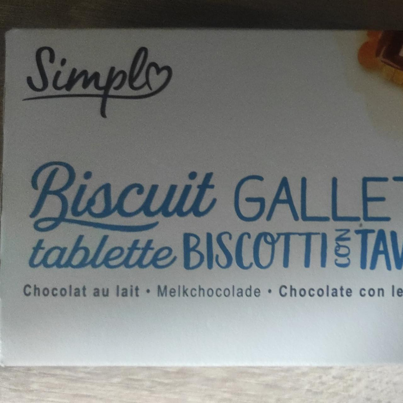 Zdjęcia - Biscuit galleta chocolat au lait Simpl