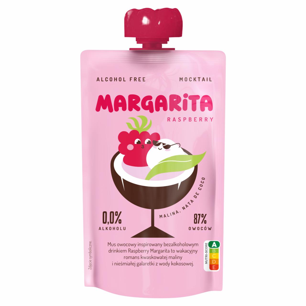 Zdjęcia - Drugie Śniadanie Mus owocowy z kawałkami galaretki kokosowej o smaku Raspberry Margarita 150 g