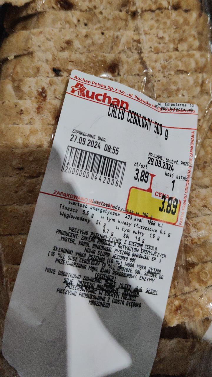 Zdjęcia - Chleb cebulowy Auchan