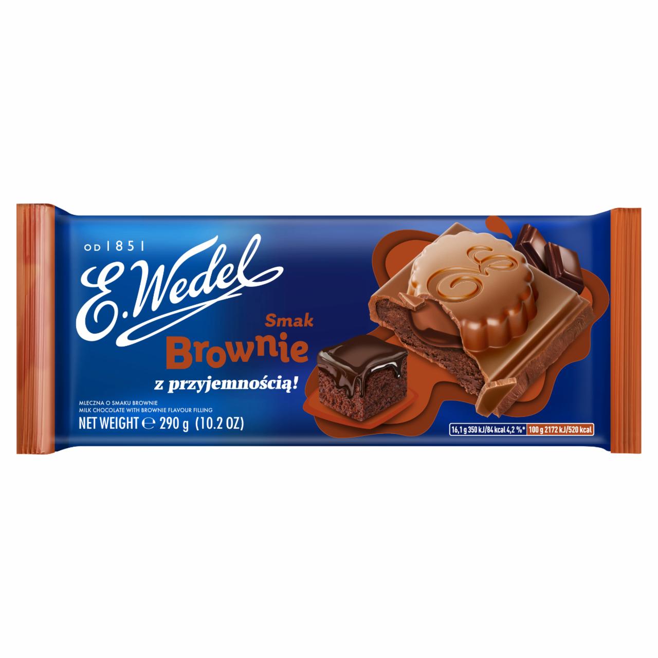 Zdjęcia - E. Wedel Czekolada mleczna o smaku brownie 290 g 