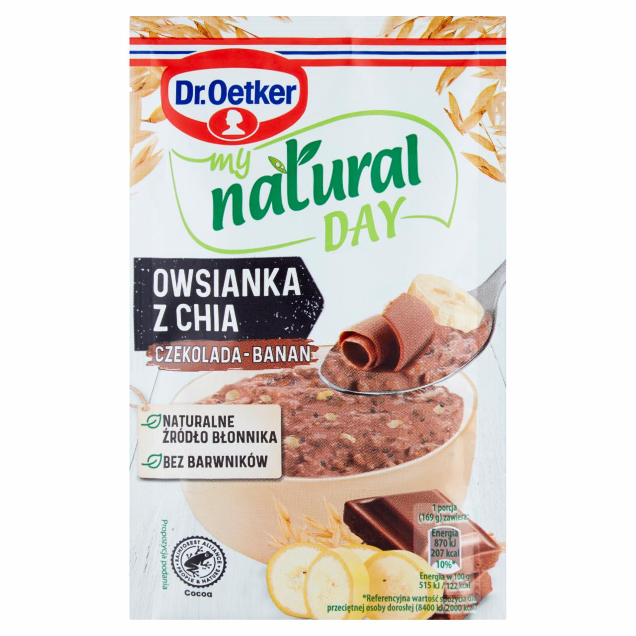 Zdjęcia - My natural day owsianka z chia czekolada banan Dr. Oetker