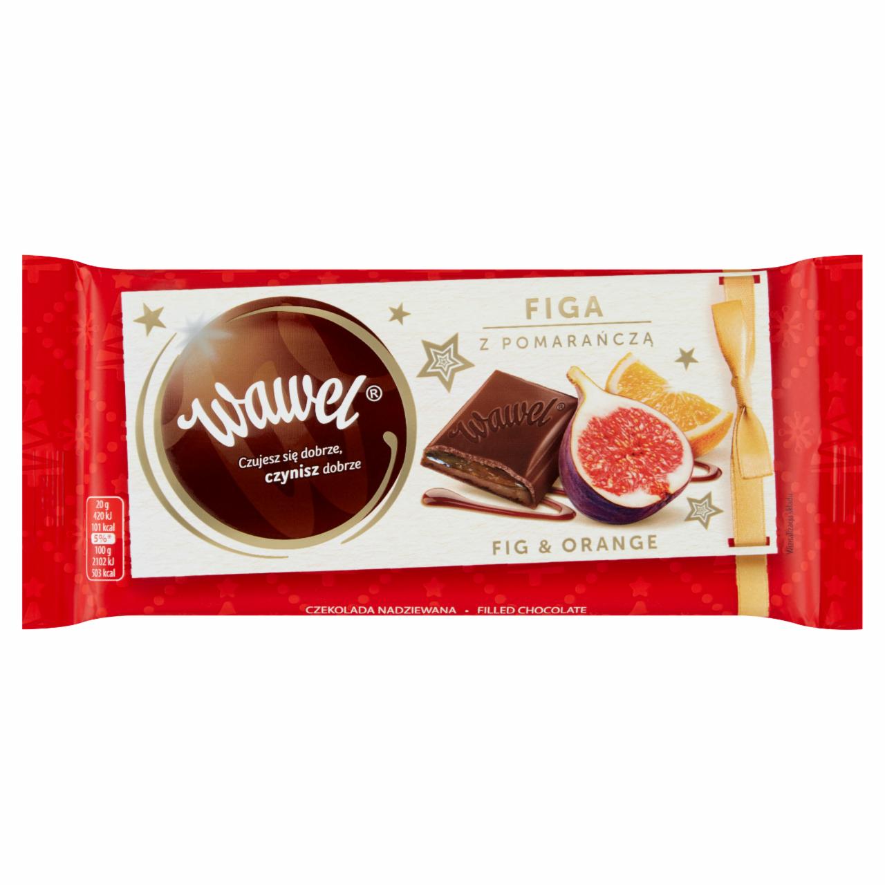 Zdjęcia - Wawel Figa z pomarańczą Czekolada nadziewana 100 g