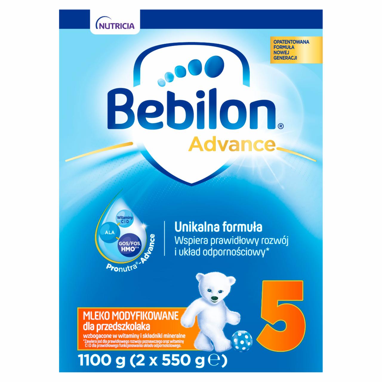 Zdjęcia - Bebilon 5 Pronutra-Advance Junior Mleko modyfikowane dla przedszkolaka 1100 g (2 x 550 g)