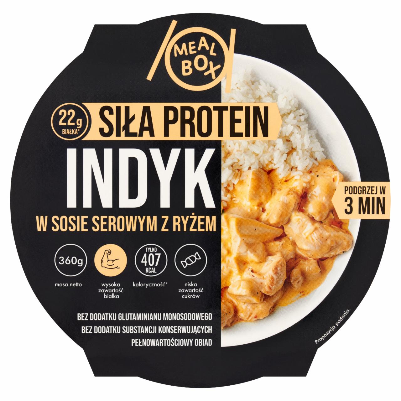 Zdjęcia - Meal Box Siła Protein Indyk w sosie serowym z ryżem 360 g