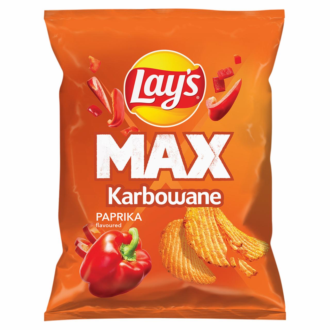 Zdjęcia - Lay's Max Chipsy ziemniaczane karbowane o smaku papryki 40 g