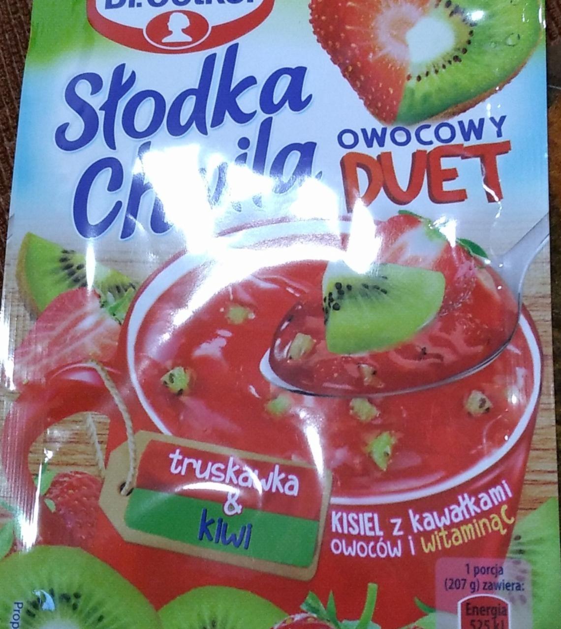 Zdjęcia - Słodka chwila kisiel duet owocowy truskawka i kiwi Dr.Oetker