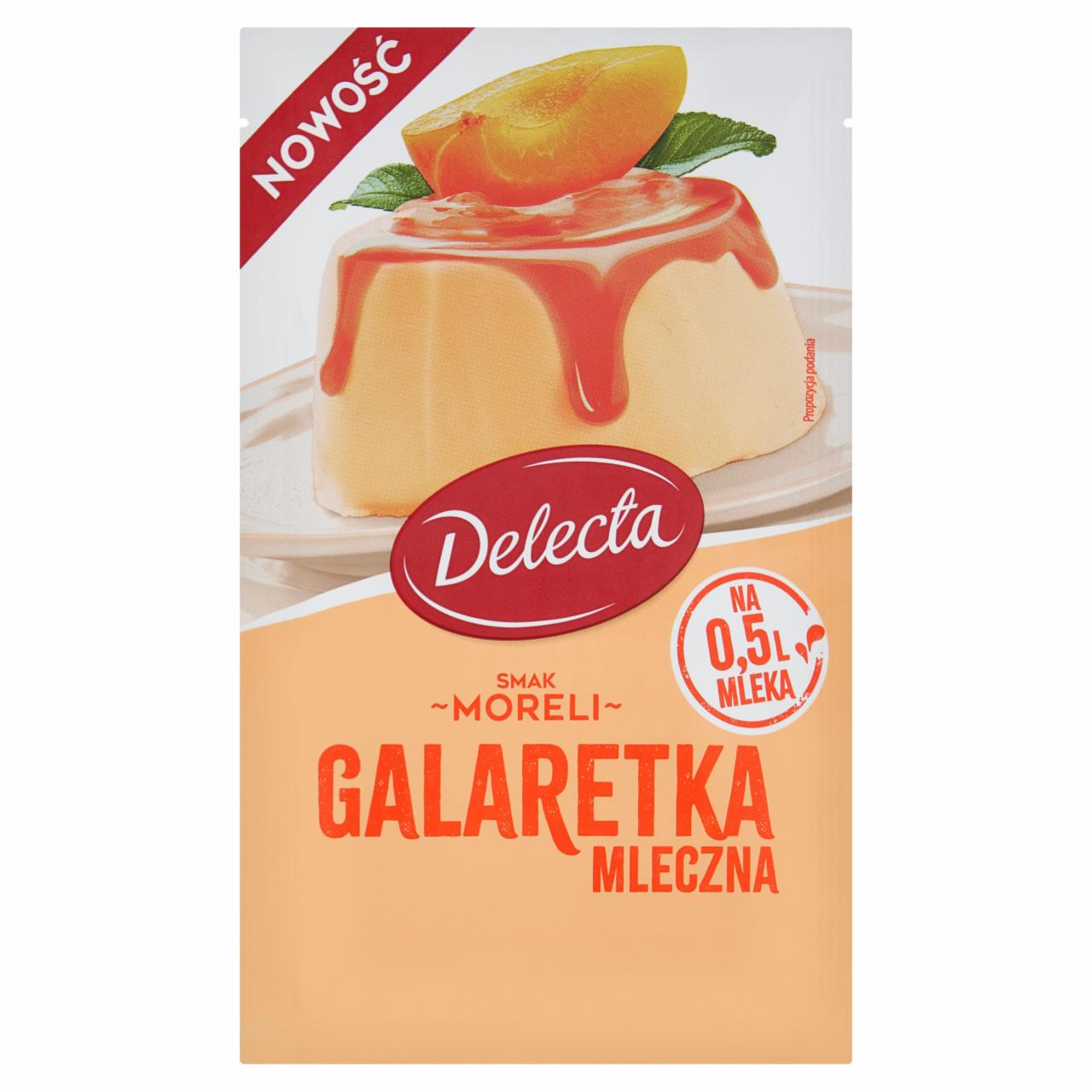 Zdjęcia - Delecta Galaretka mleczna smak moreli 60 g