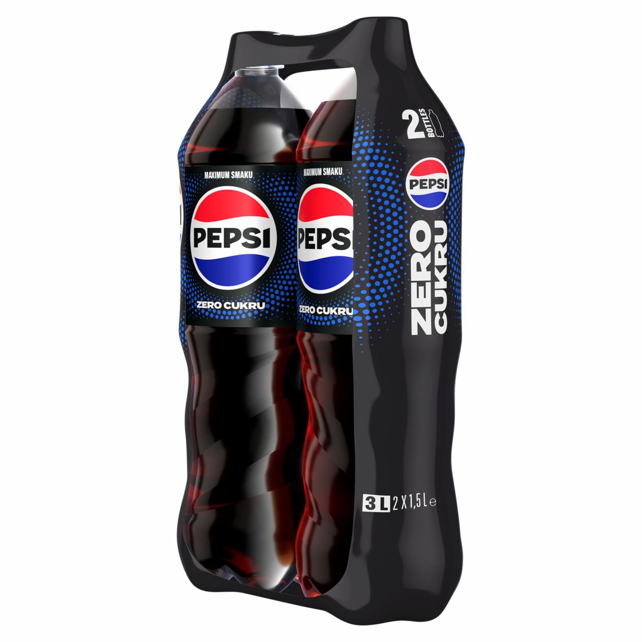 Zdjęcia - Pepsi-Cola Zero cukru Napój gazowany o smaku cola 3 l (2 x 1,5 l)