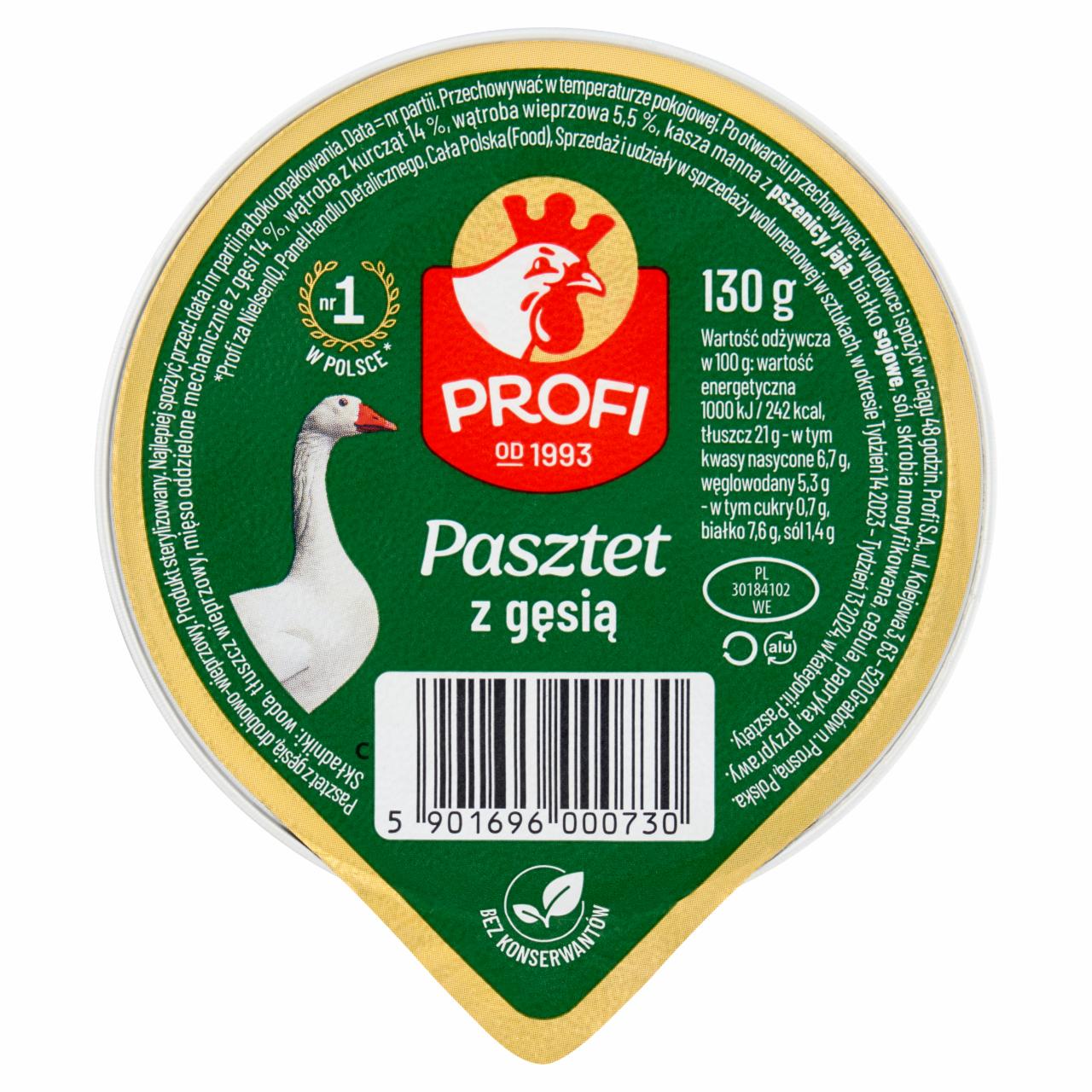 Zdjęcia - Profi Pasztet z gęsią 130 g