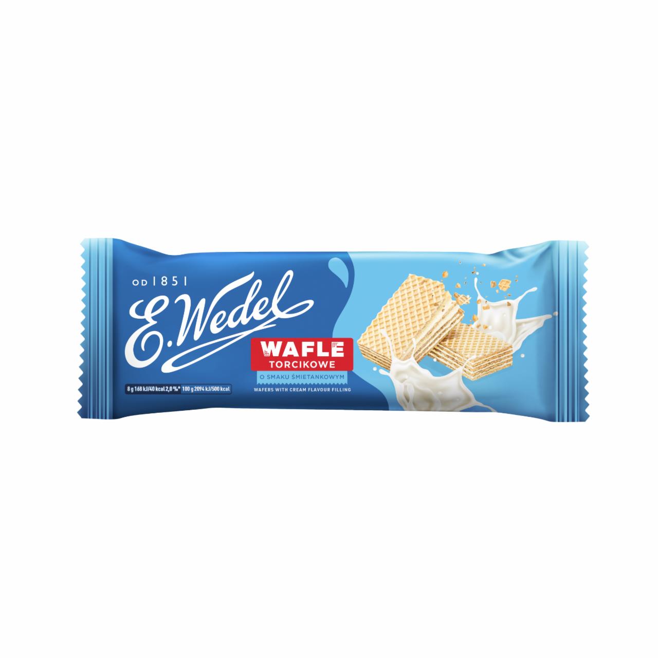 Zdjęcia - E. Wedel Wafle torcikowe o smaku śmietankowym 160 g