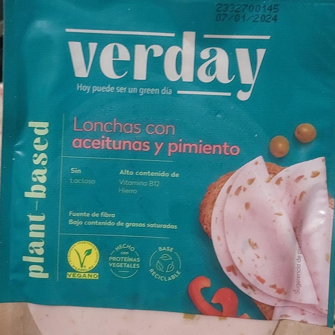 Zdjęcia - Lonchas con aceitunas y pimiento Verday