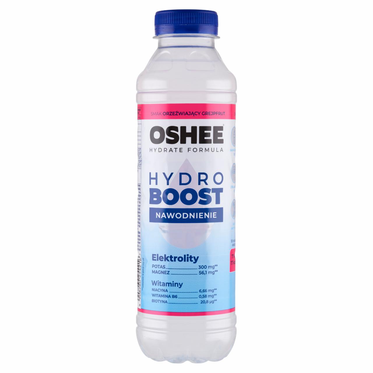 Zdjęcia - Oshee HydroBoost Napój izotoniczny niegazowany smak orzeźwiający grejpfrut 555 ml