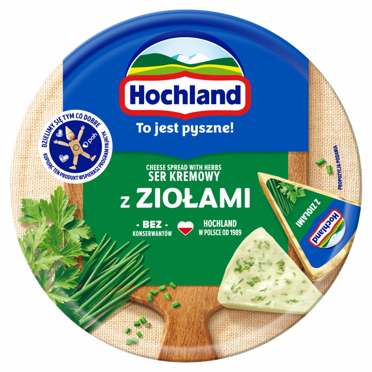 Zdjęcia - Hochland Ser kremowy w trójkącikach z ziołami 180 g (8 sztuk)