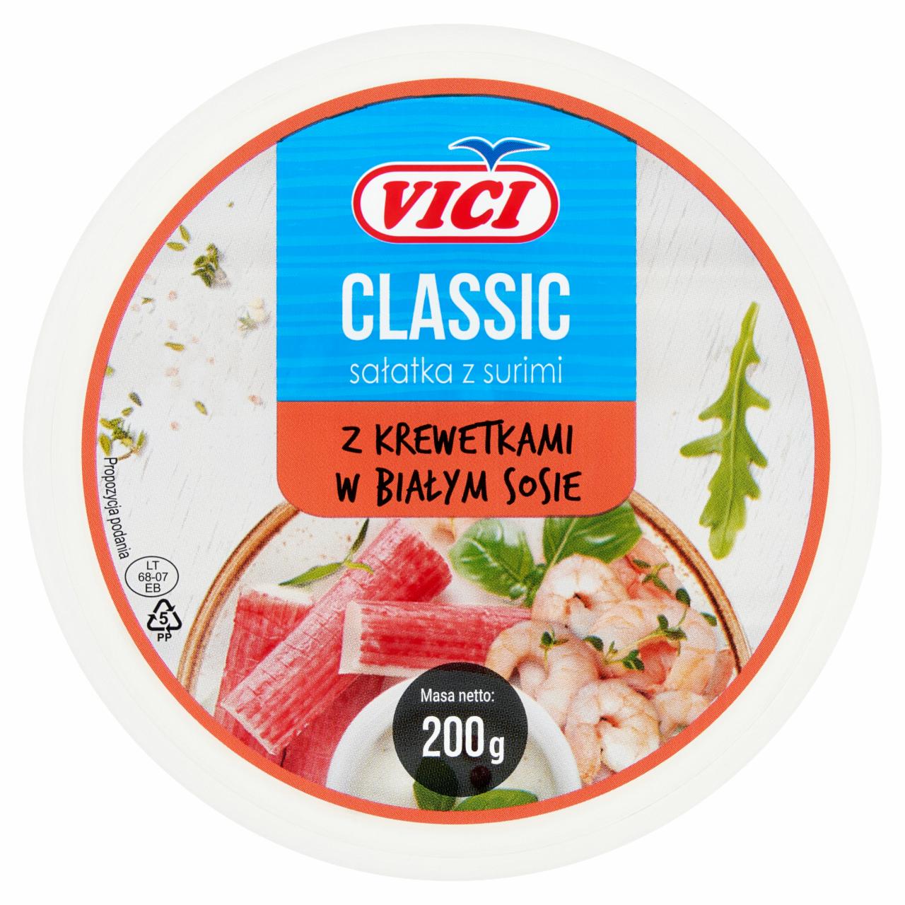 Zdjęcia - Vici Classic Sałatka z surimi z krewetkami w białym sosie 200 g