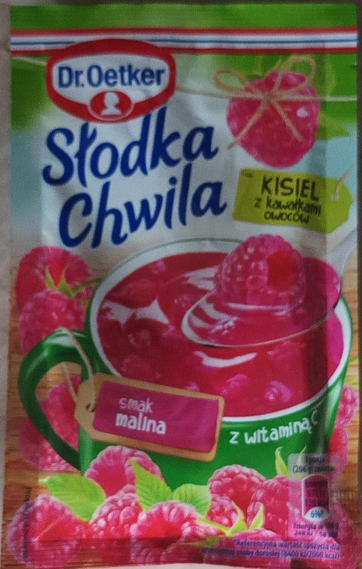 Zdjęcia - Słodka Chwila Kisiel z kawałkami owoców smak malina Dr. Oetker