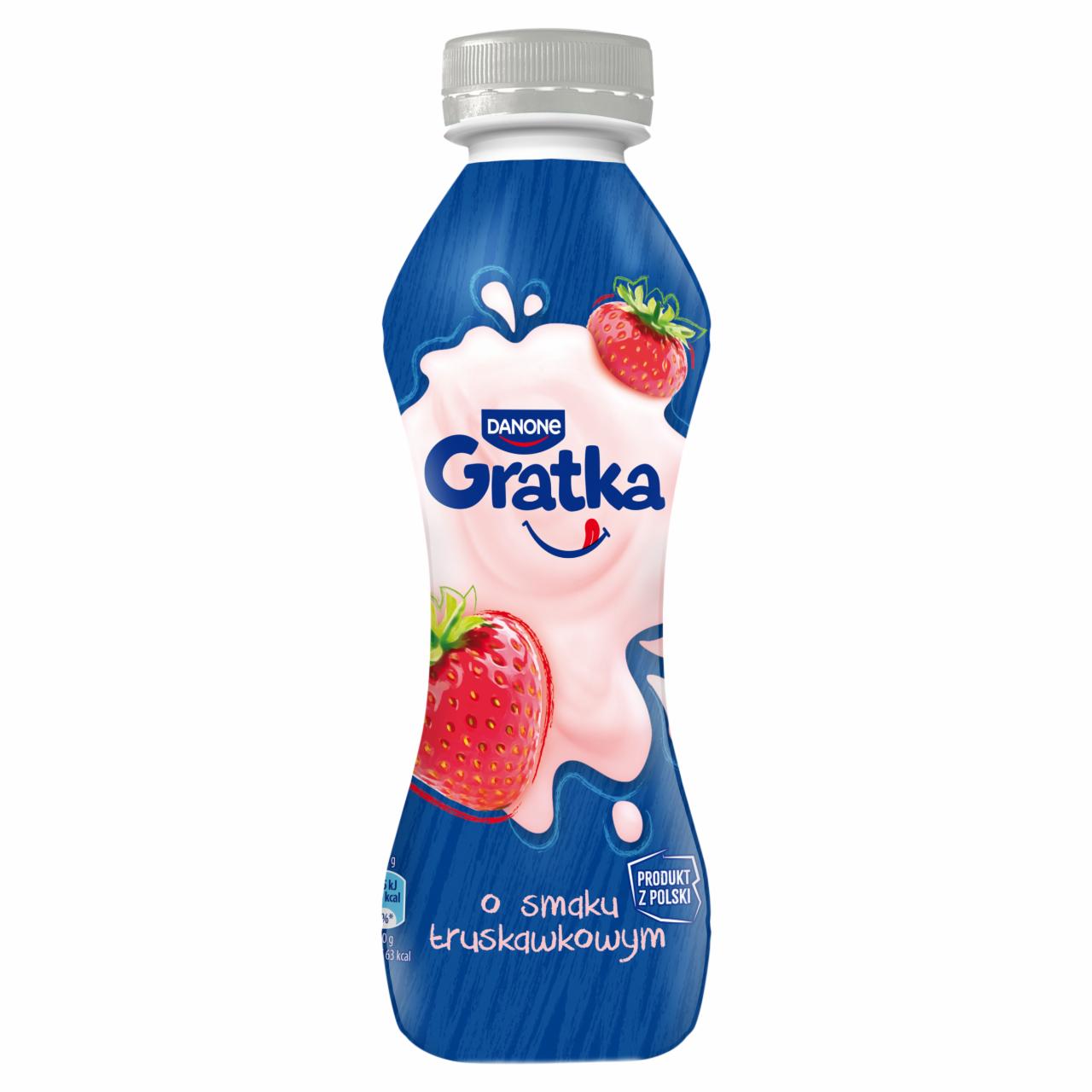 Zdjęcia - Danone Gratka Produkt mleczny o smaku truskawkowym 280 g