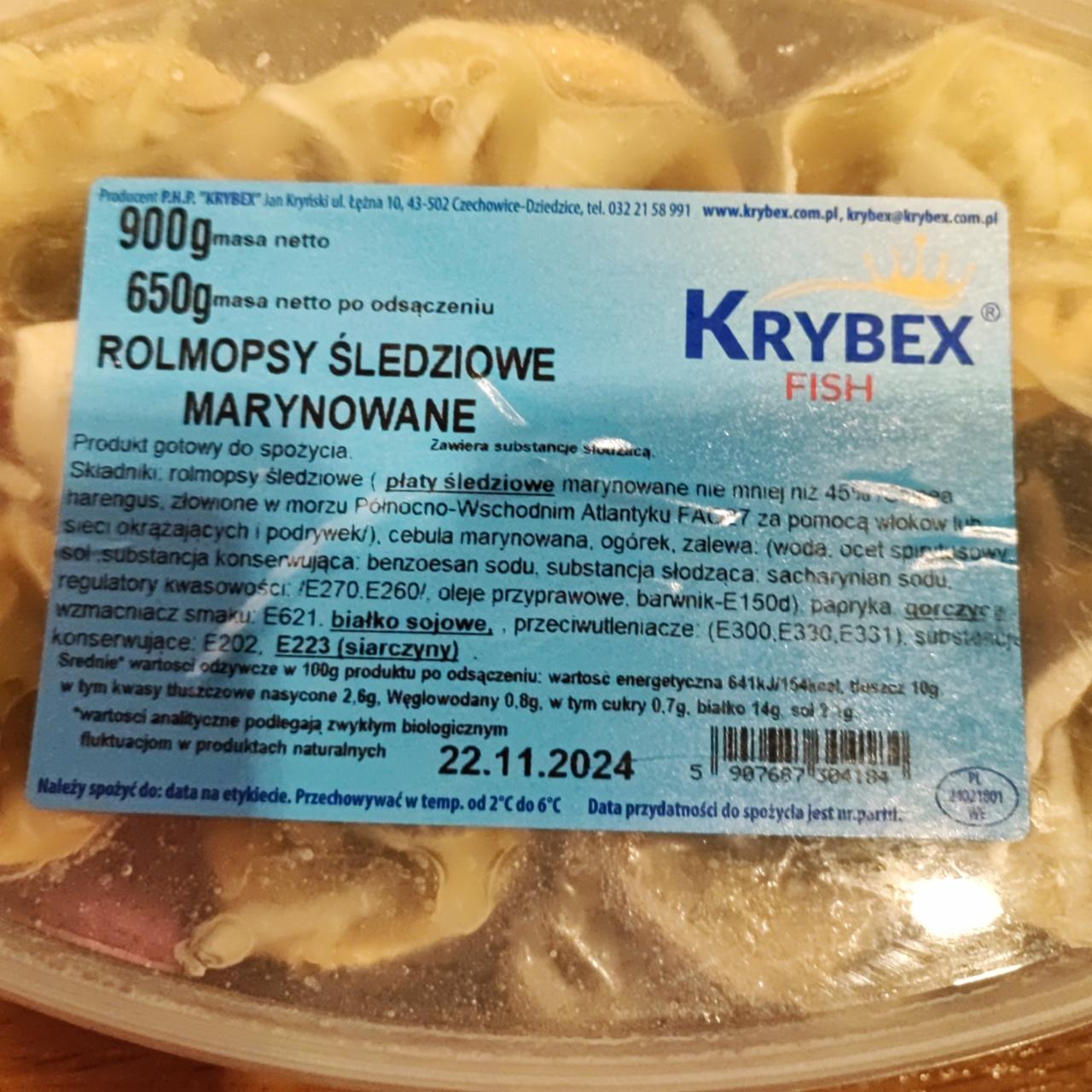 Zdjęcia - Rolmopsy śledziowe marynowane Krybex Fish