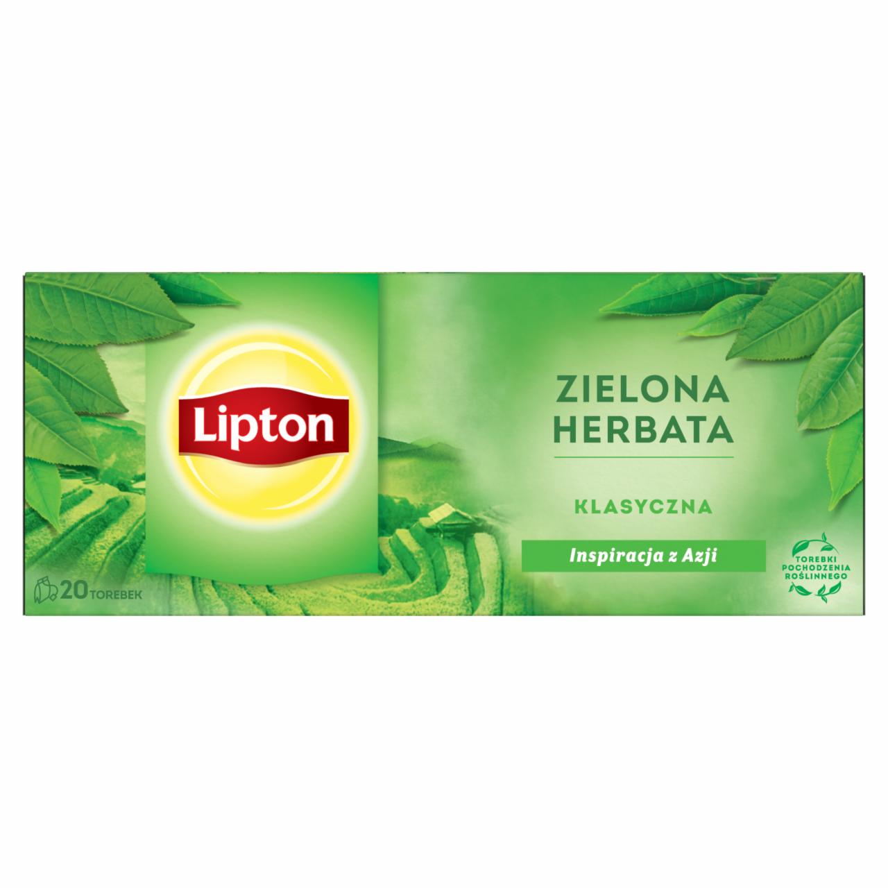 Zdjęcia - Lipton Zielona herbata klasyczna 26 g (20 torebek)