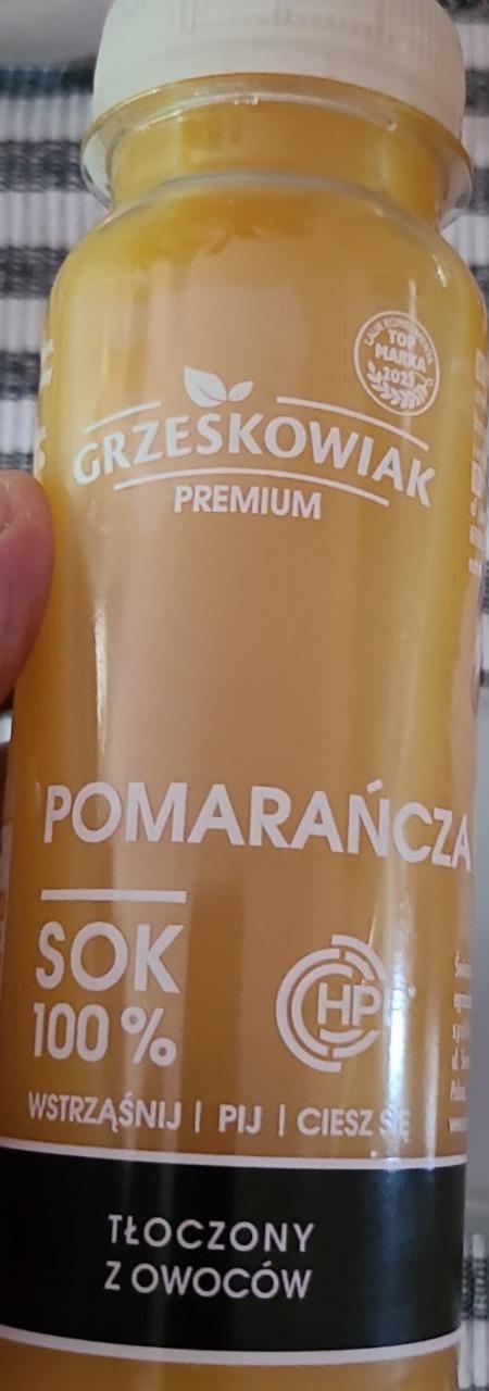 Zdjęcia - Sok 100% pomarańcza tłoczony z owoców Grześkowiak