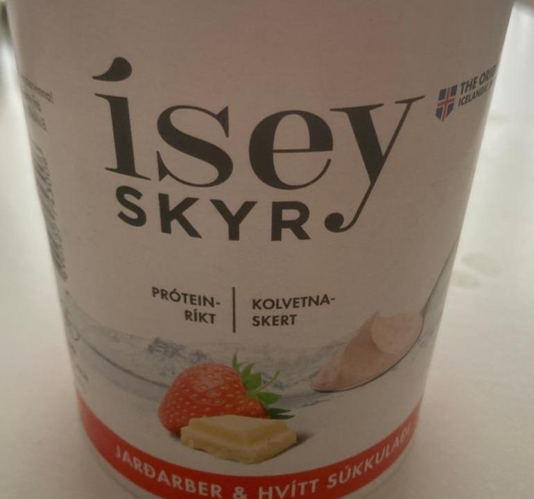 Zdjęcia - Skyr jardarber & hvitt sukkuladi Isey