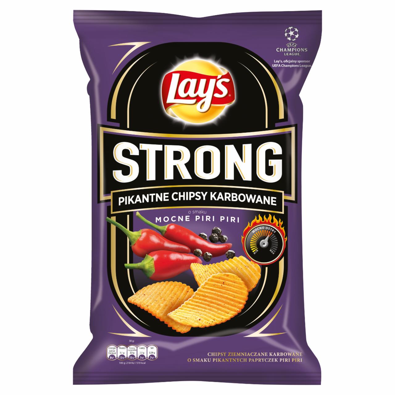 Zdjęcia - Lay's Strong Pikantne chipsy karbowane o smaku mocne piri piri 150 g