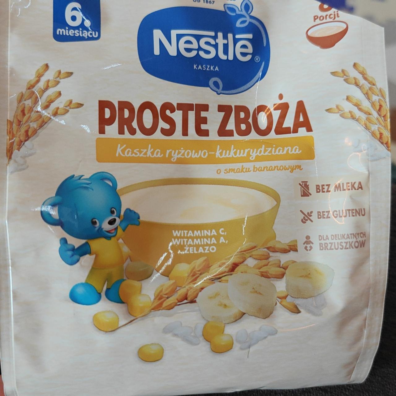 Zdjęcia - Proste zboża kaszka ryżowo kukurydziana o smaku bananowym Nestlé