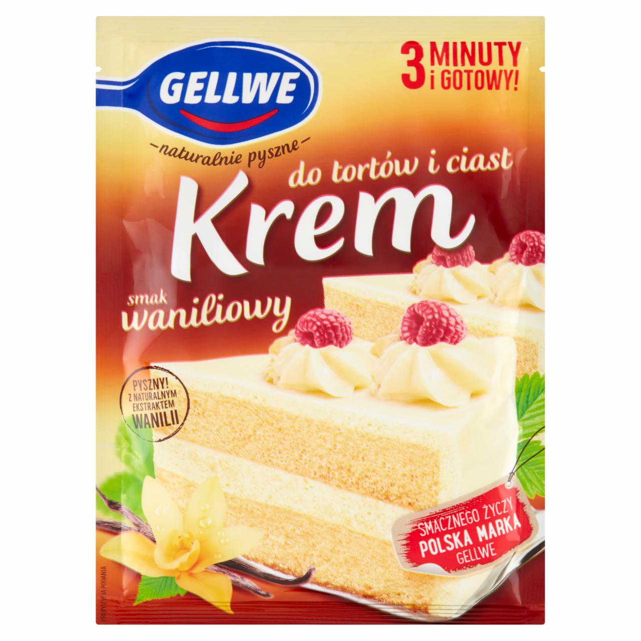 Zdjęcia - Gellwe Krem do tortów i ciast smak waniliowy 120 g