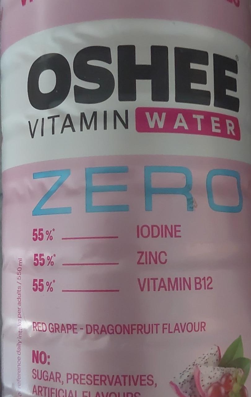 Zdjęcia - Vitamin water Zero red grape dragonfruit Oshee