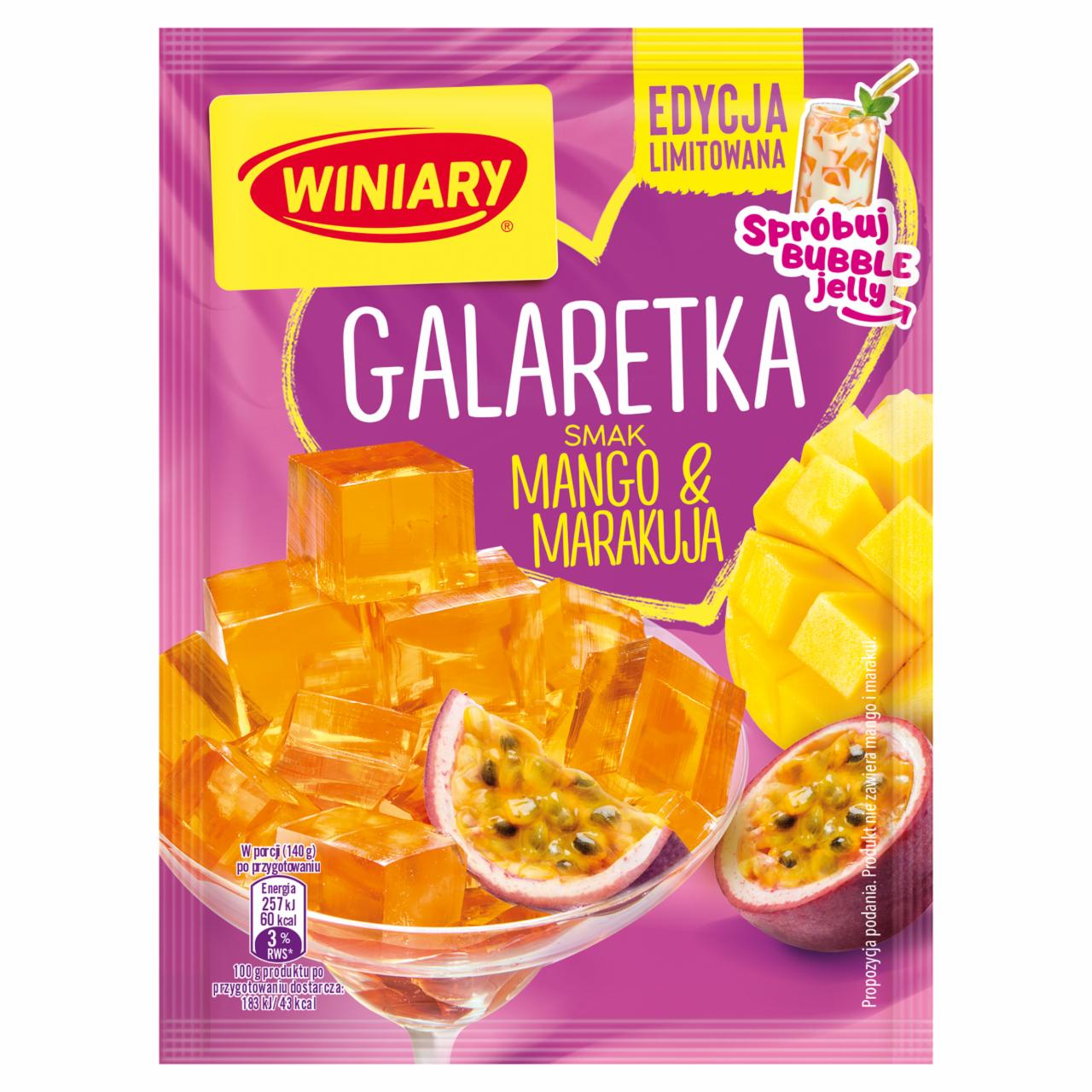 Zdjęcia - Winiary Galaretka smak mango & marakuja 47 g