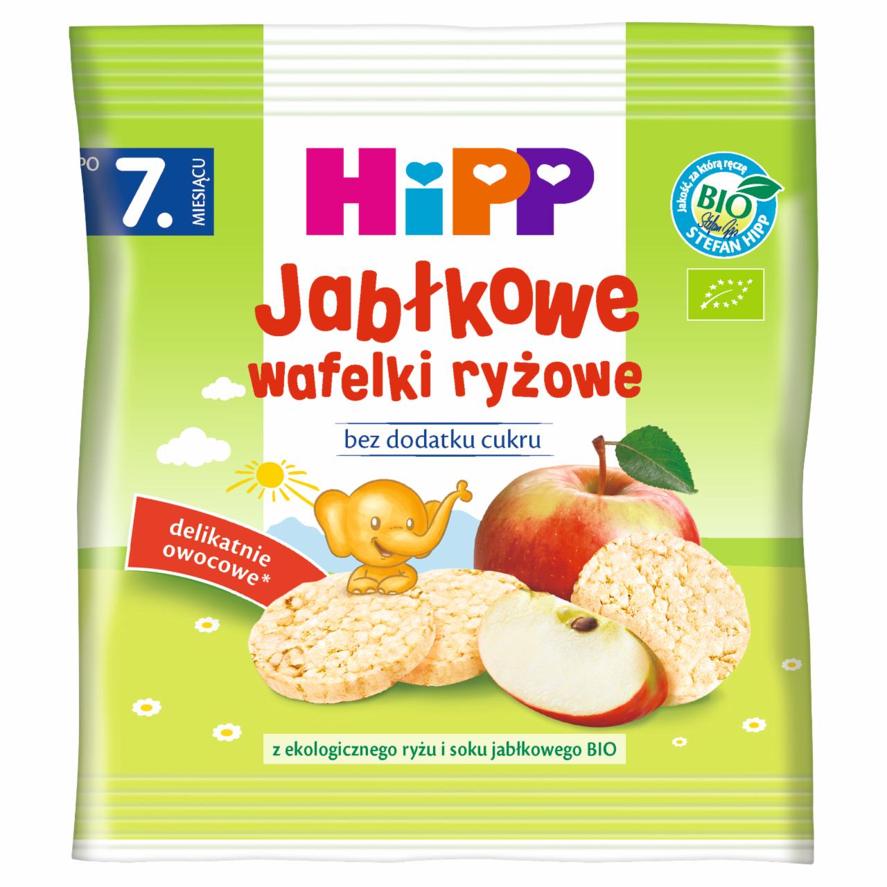 Zdjęcia - HiPP BIO Wafelki ryżowe po 7. miesiącu jabłkowe 30 g