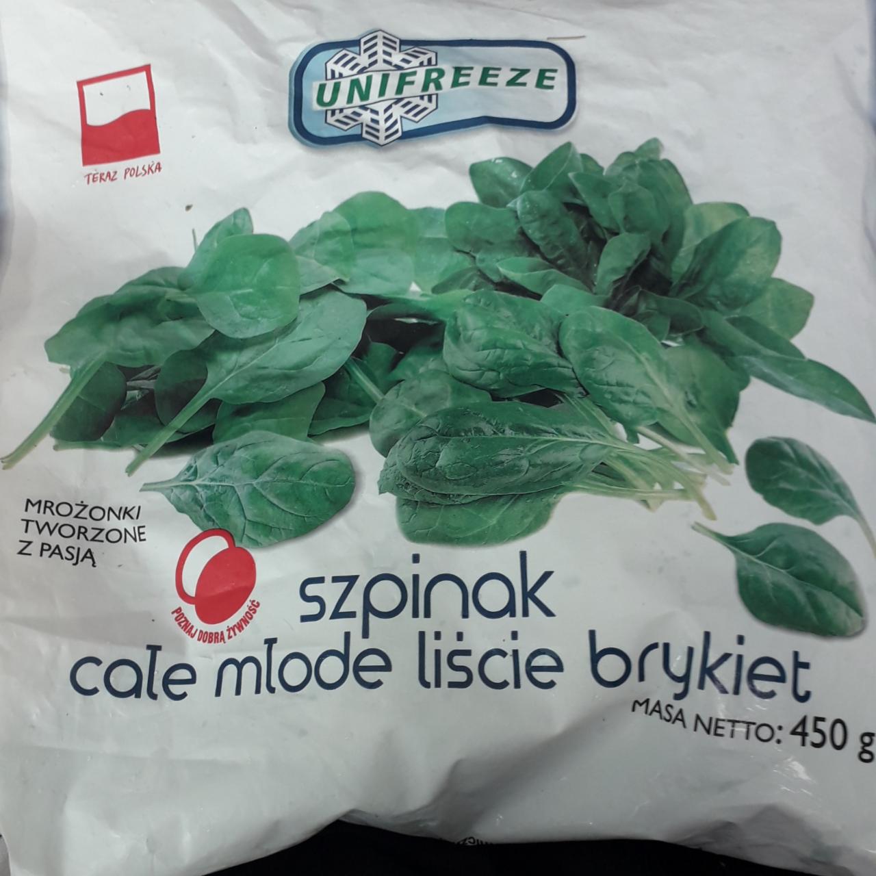 Zdjęcia - Szpinak całe młode liście brykiet Unifreeze