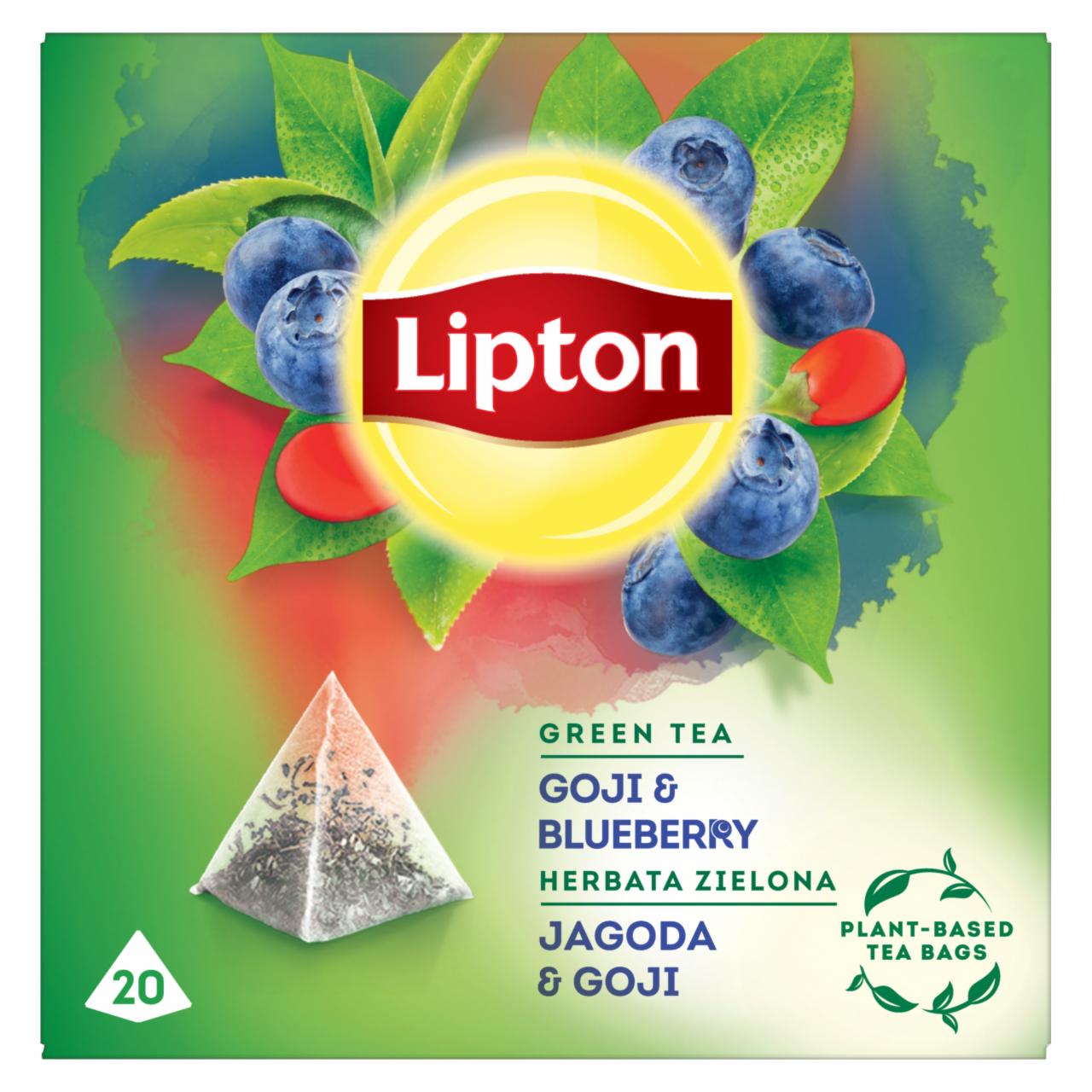 Zdjęcia - Lipton Herbata zielona jagoda & goji 28 g (20 torebek)