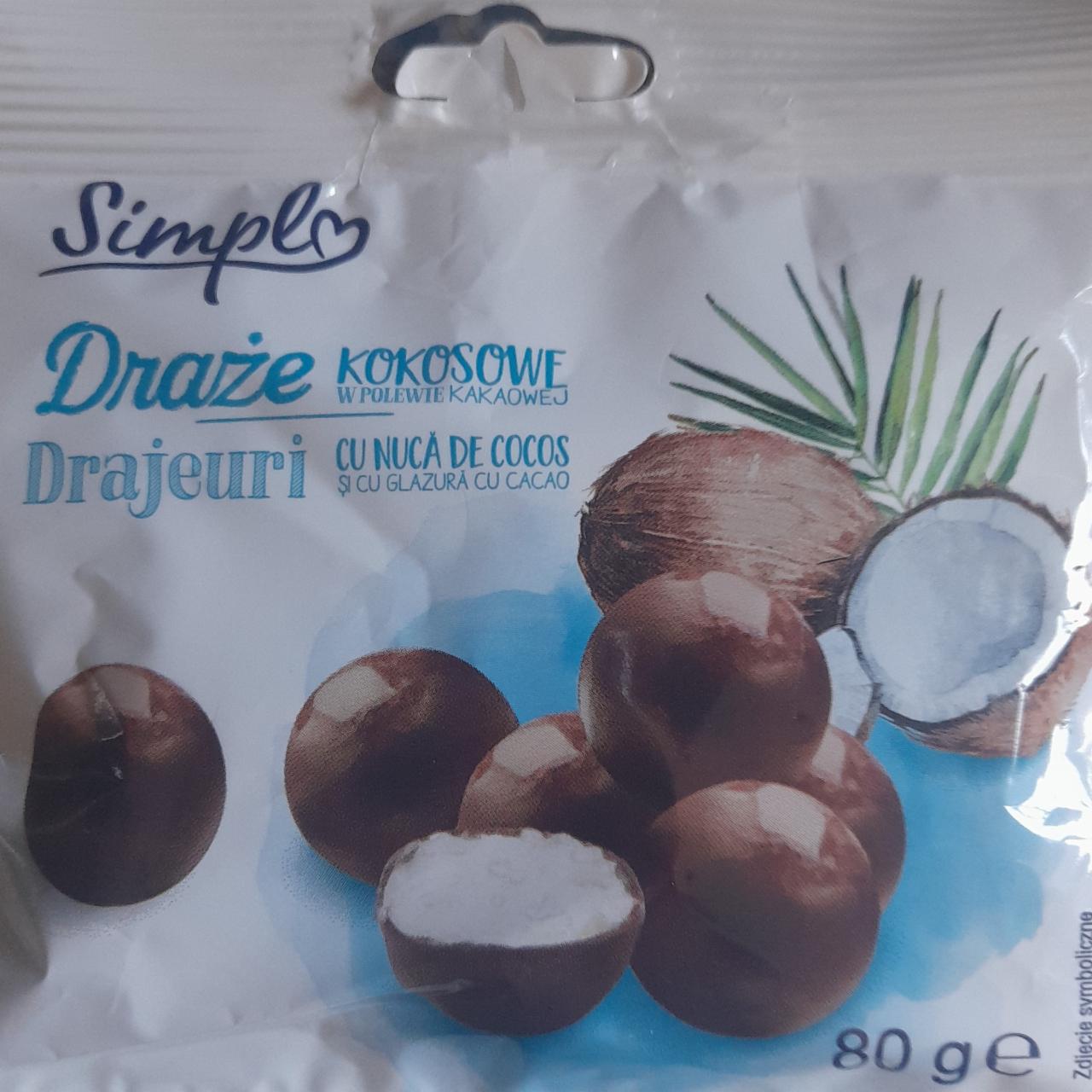 Zdjęcia - Draże kokosowe w polewie kakaowej Simpl