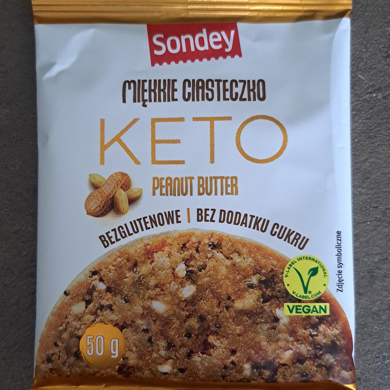 Zdjęcia - Miękkie ciasteczko keto peanut butter Sondey