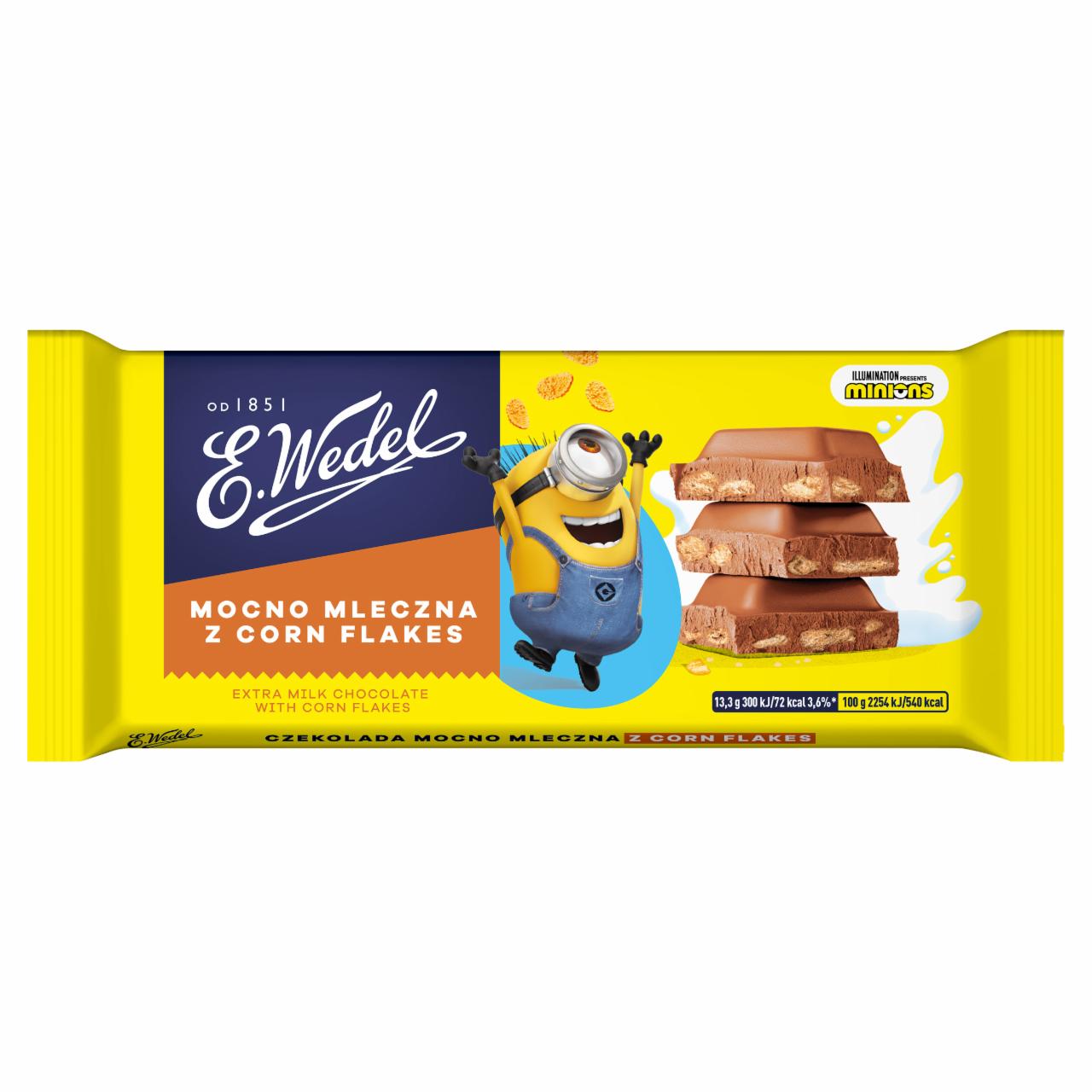 Zdjęcia - E. Wedel Czekolada mocno mleczna z Corn Flakes 80 g