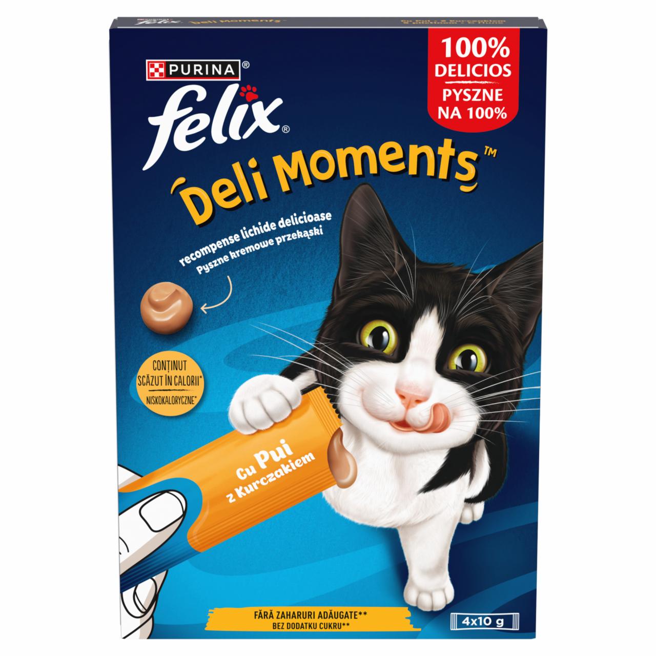 Zdjęcia - Felix Deli Moments Kremowe przekąski dla kotów z kurczakiem 4 x 10 g