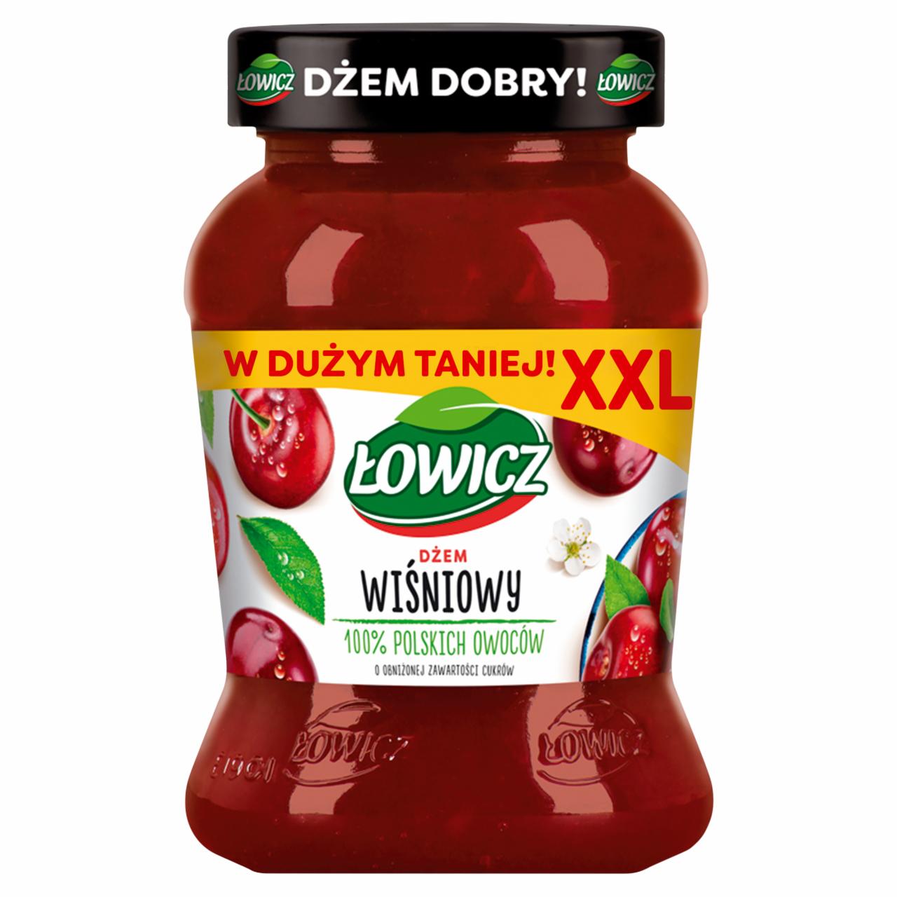 Zdjęcia - Łowicz XXL Dżem wiśniowy o obniżonej zawartości cukrów 450 g