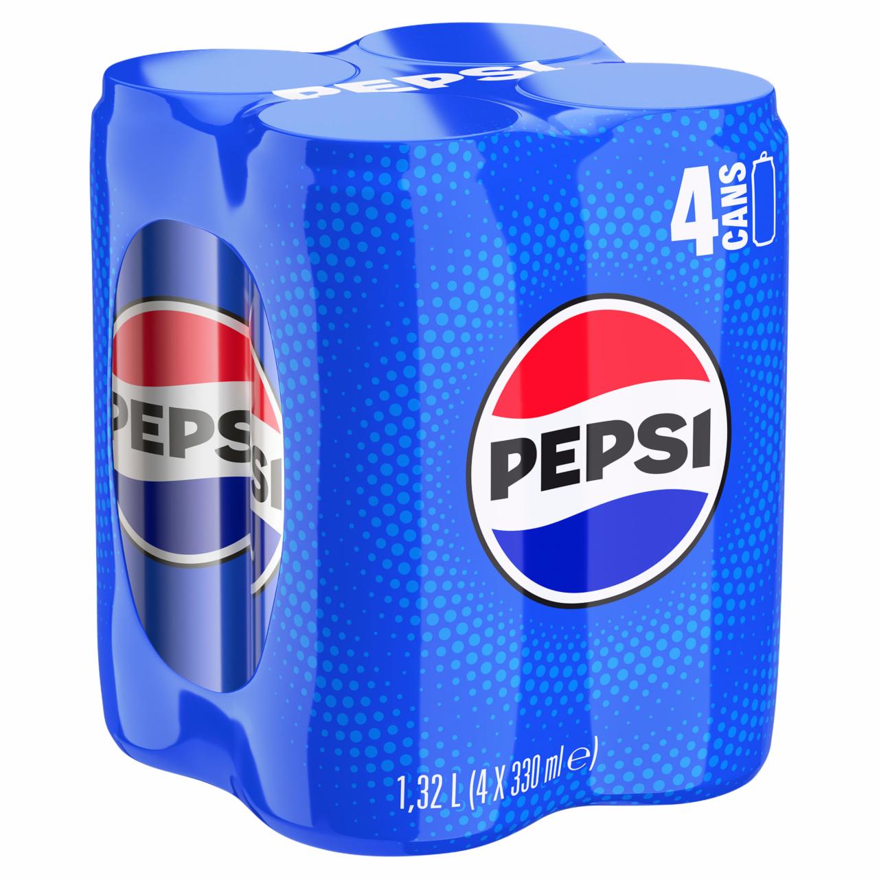 Zdjęcia - Pepsi-Cola Napój gazowany o smaku cola 1,32 l (4 x 330 ml)