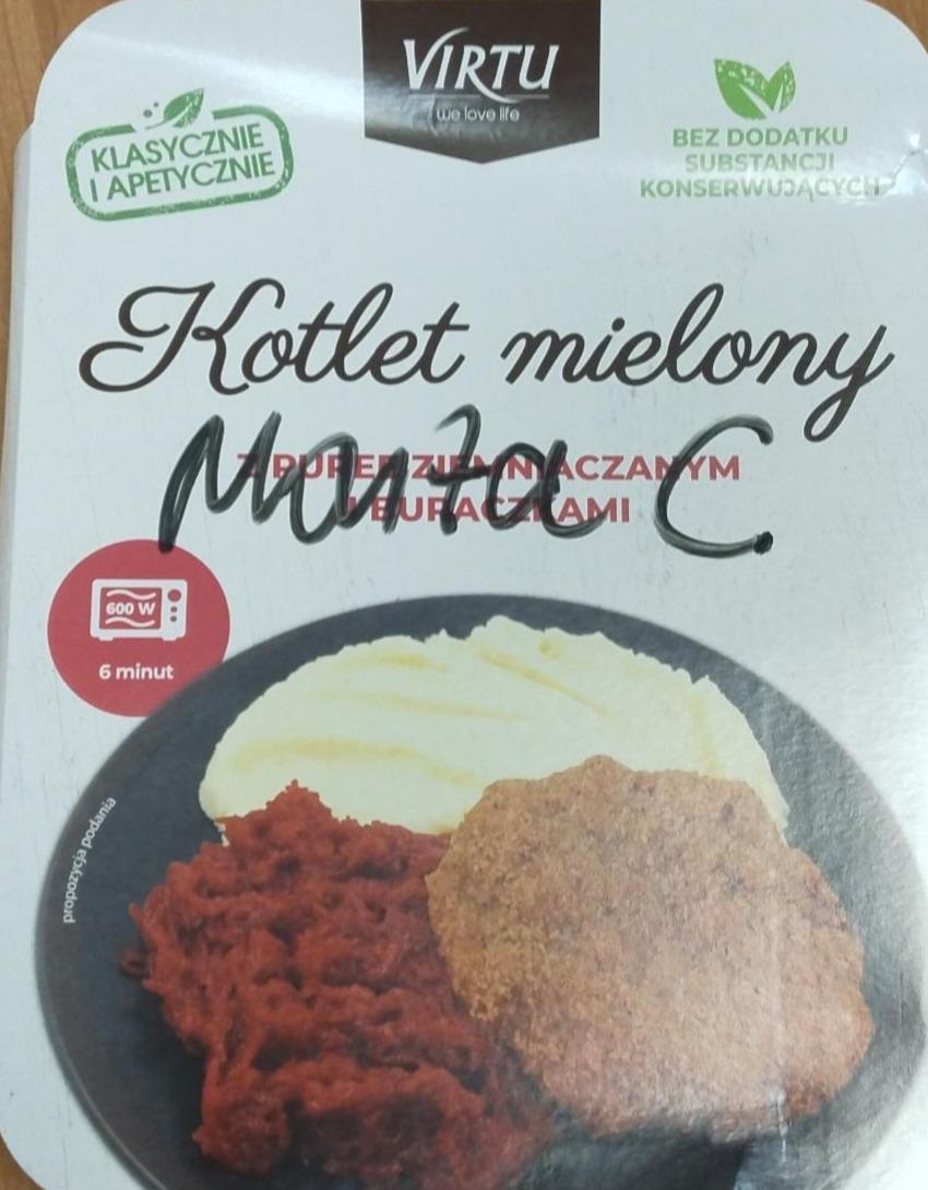 Zdjęcia - Kotlet mielony z puree ziemniaczanym z buraczkami Virtu