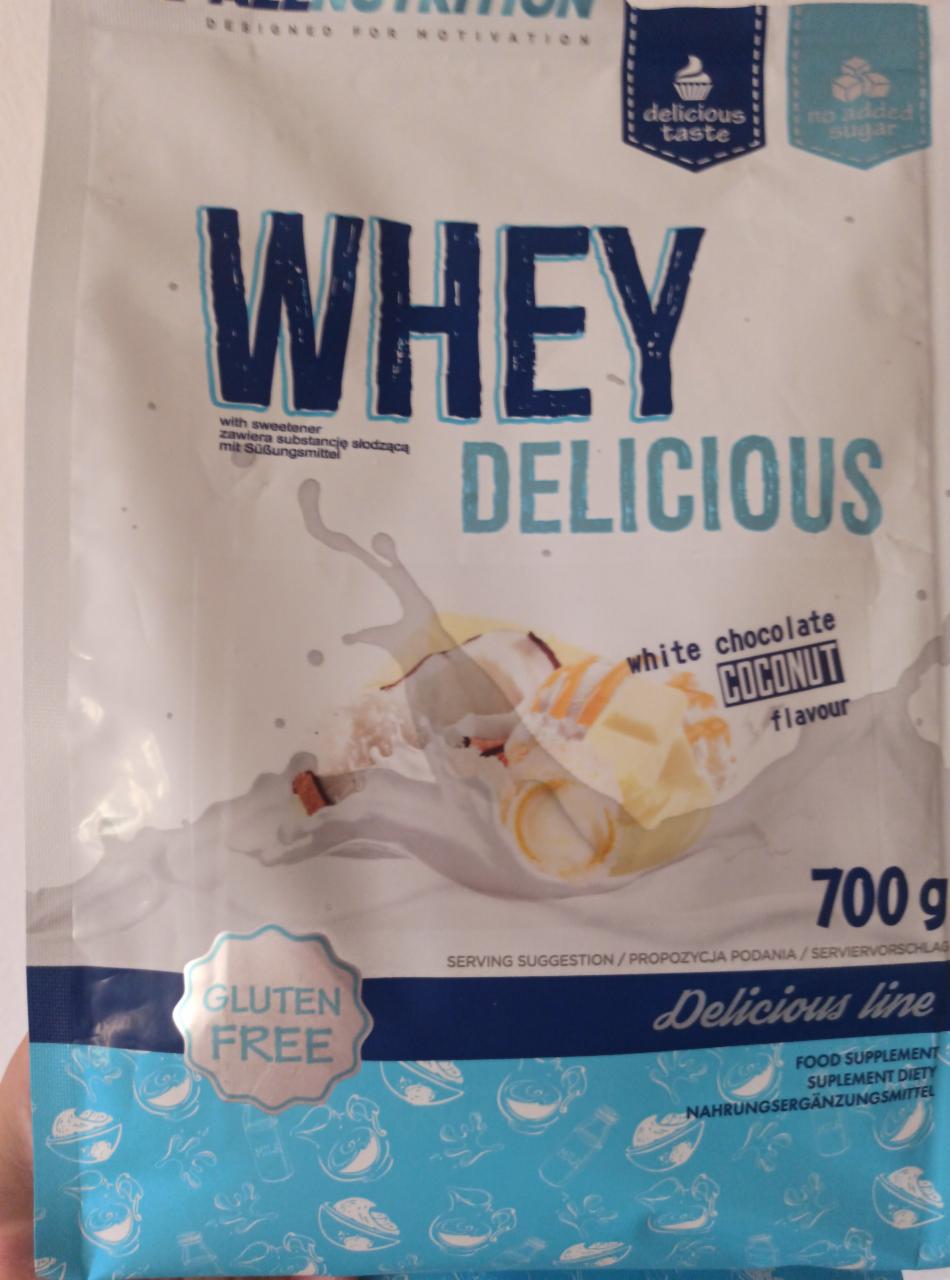 Zdjęcia - whey delicious white chocolate coconut flavour